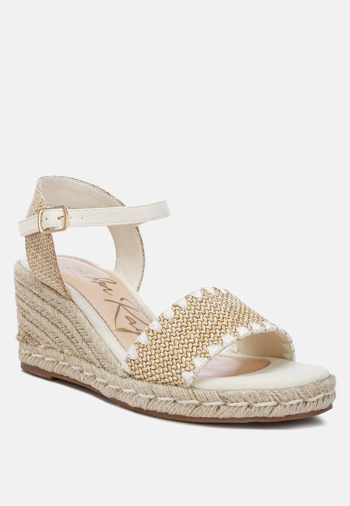 raffia wedge espadrilles by ruw#color_beige