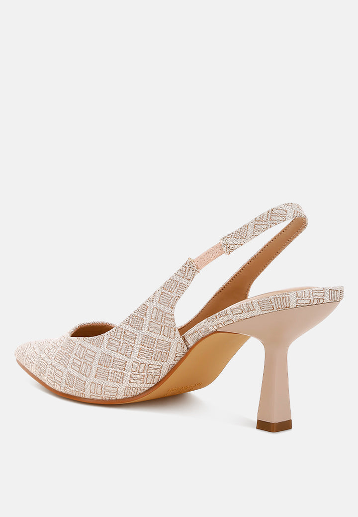 pointed toe kitten heel pumps by RUW#colour_beige