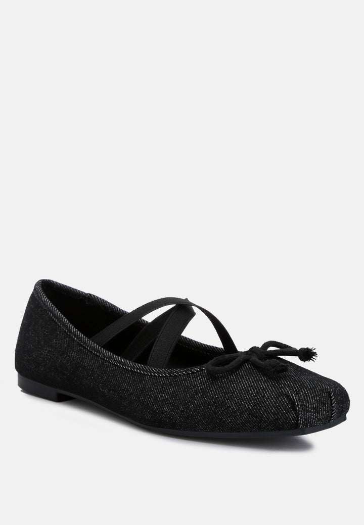 criss cross strap ballet flats by ruw#color_black