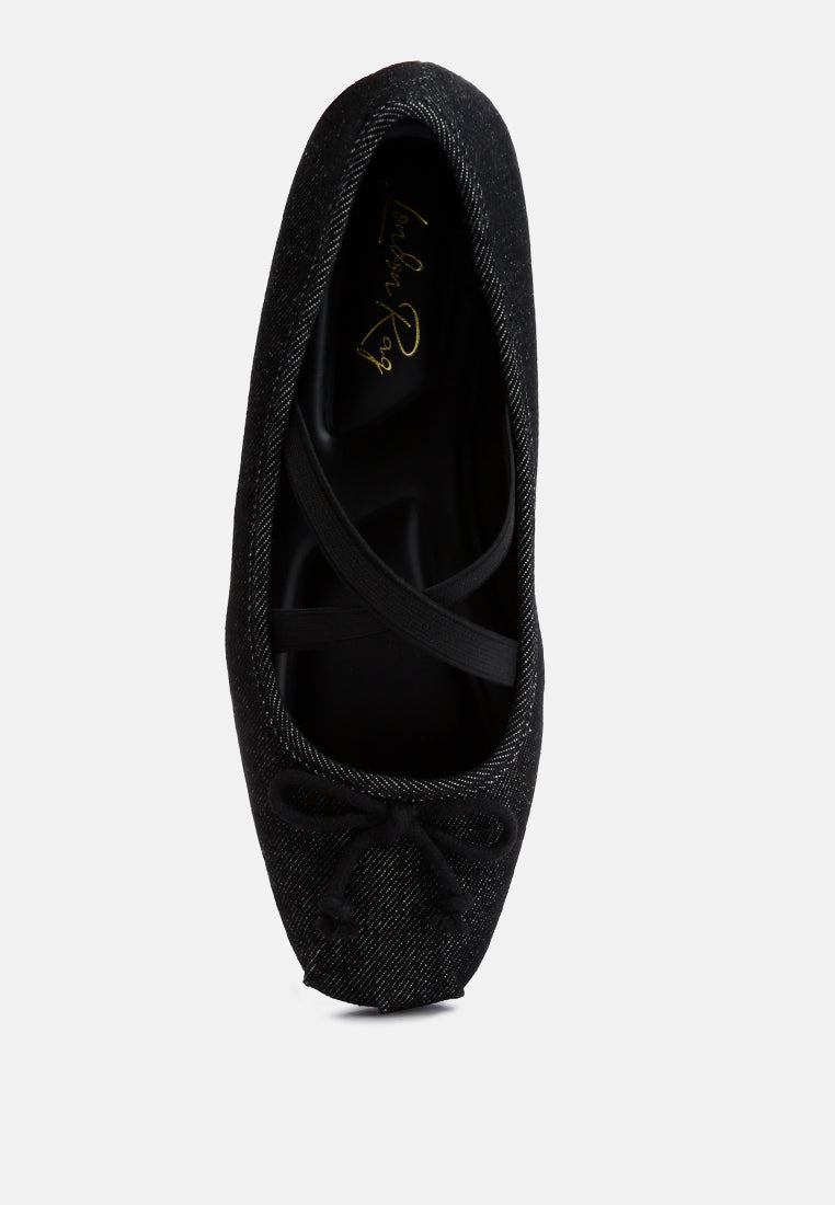 criss cross strap ballet flats by ruw#color_black