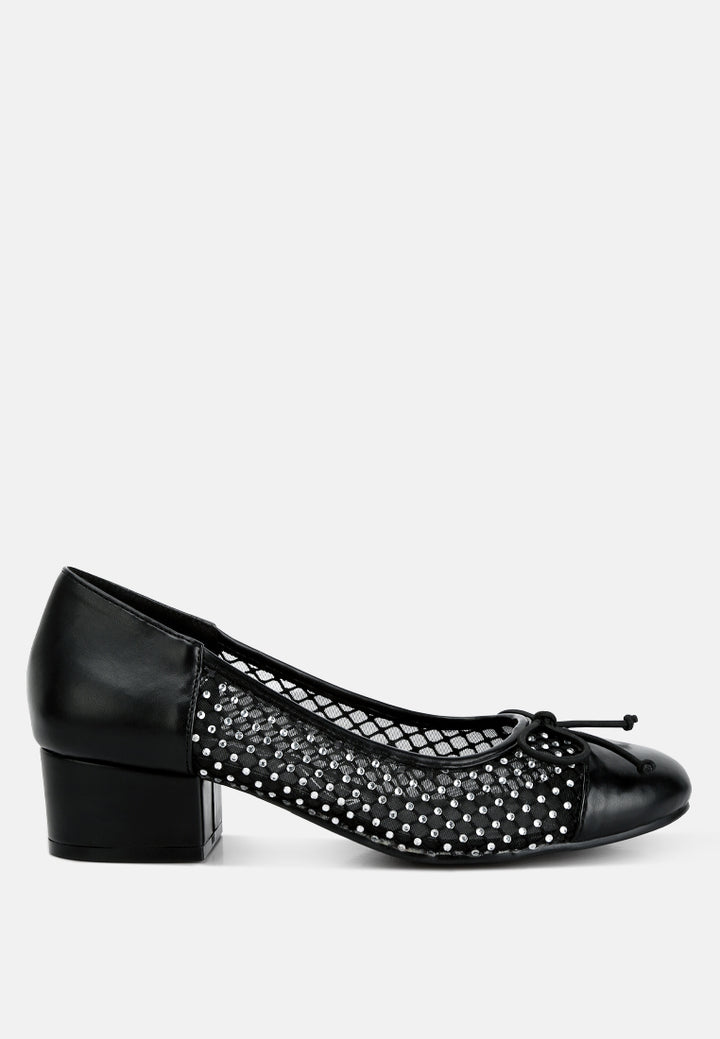 mesh ballerina pumps by ruw#color_black