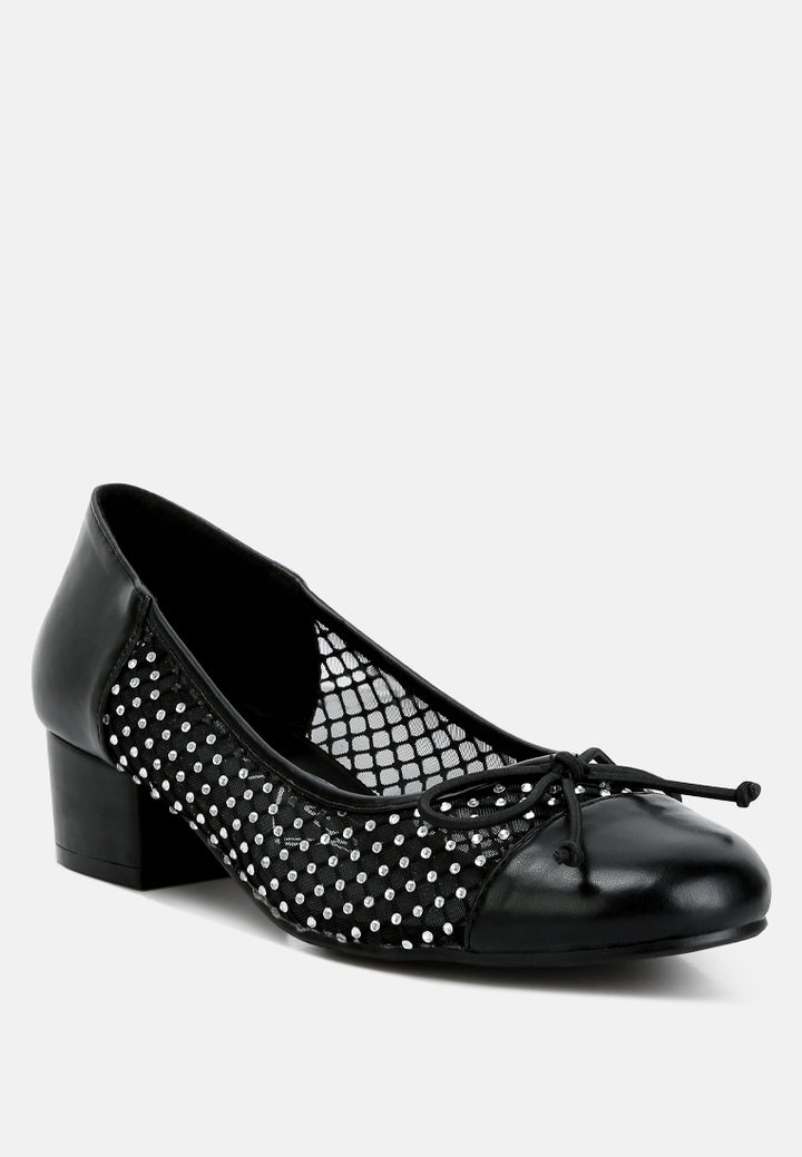 mesh ballerina pumps by ruw#color_black