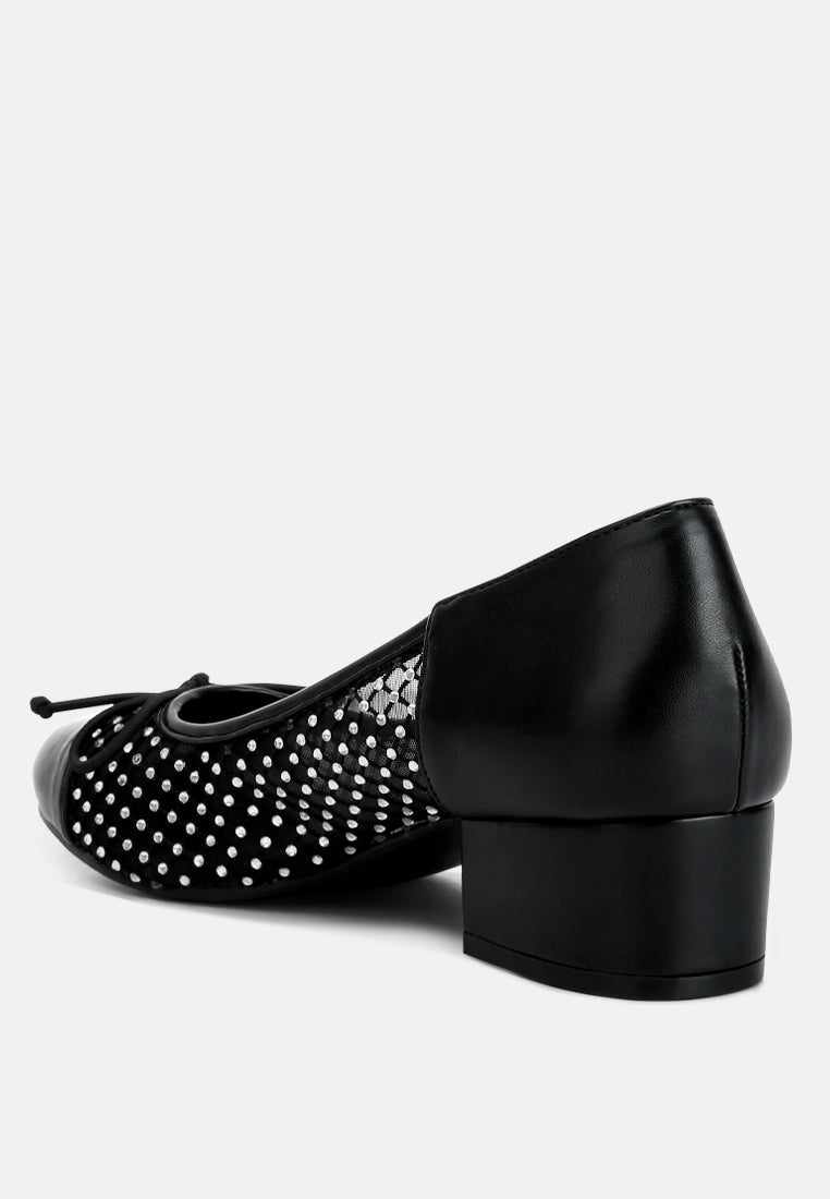 mesh ballerina pumps by ruw#color_black