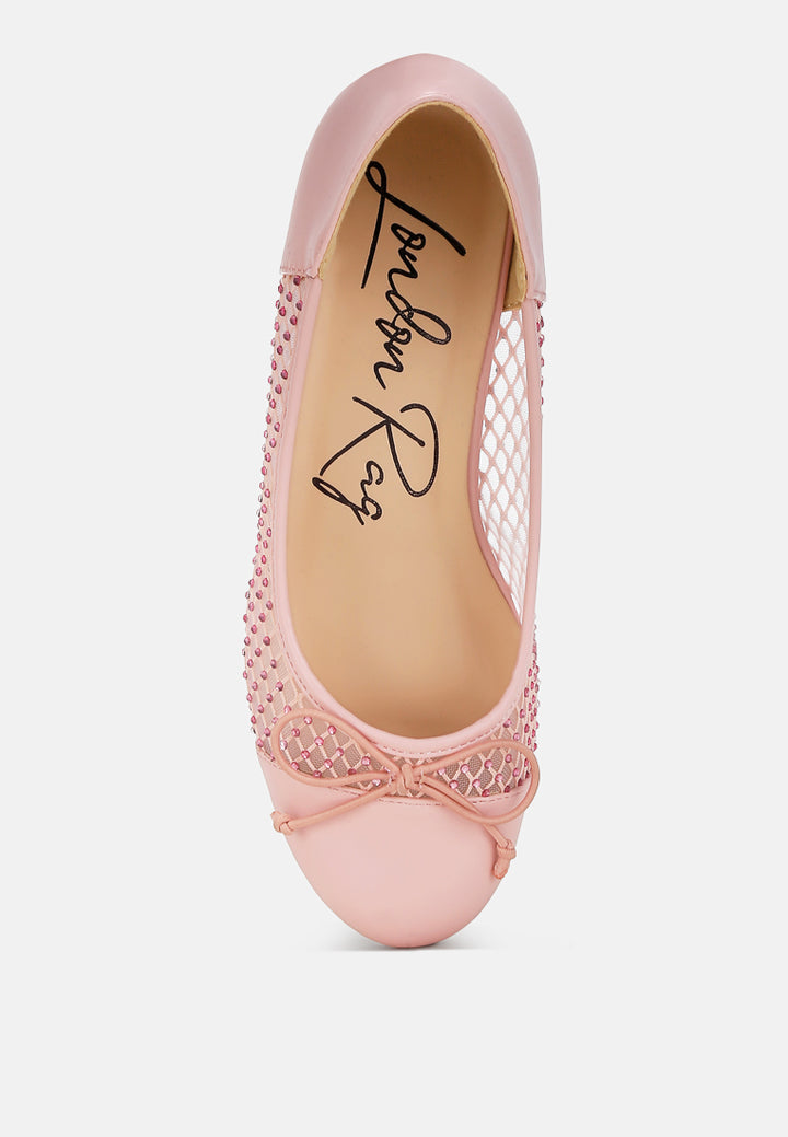 mesh ballerina pumps by ruw#color_pink