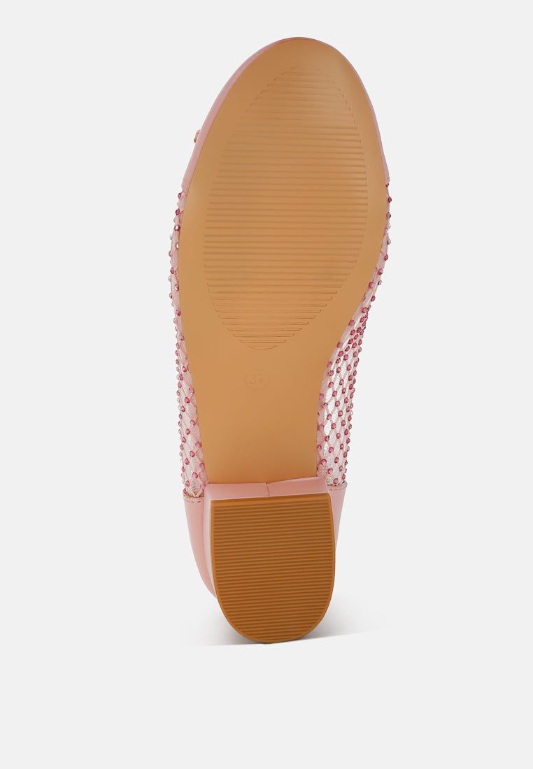 mesh ballerina pumps by ruw#color_pink