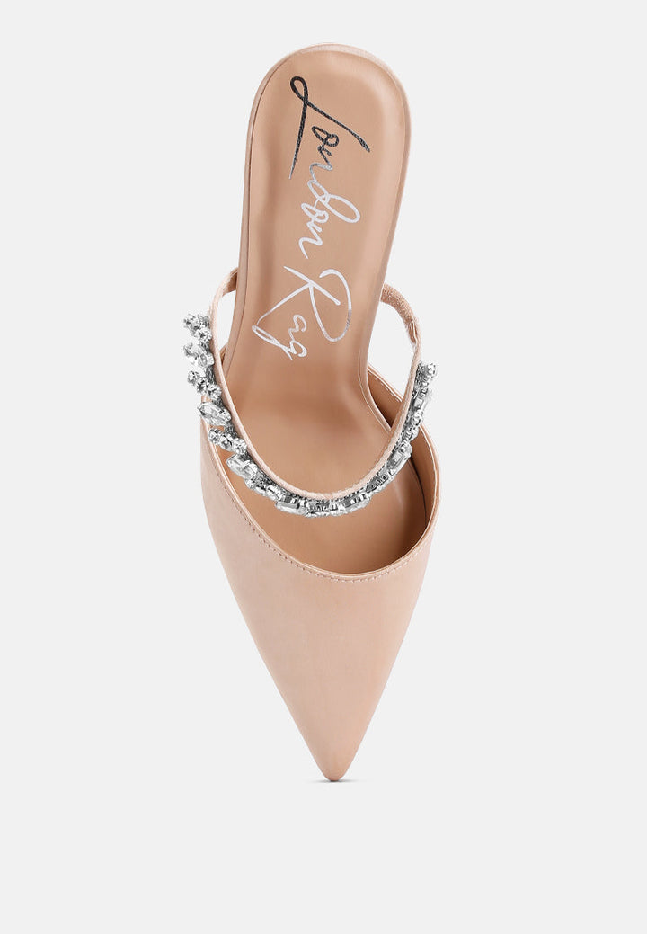 diamante stiletto mules sandal by ruw color_champagne