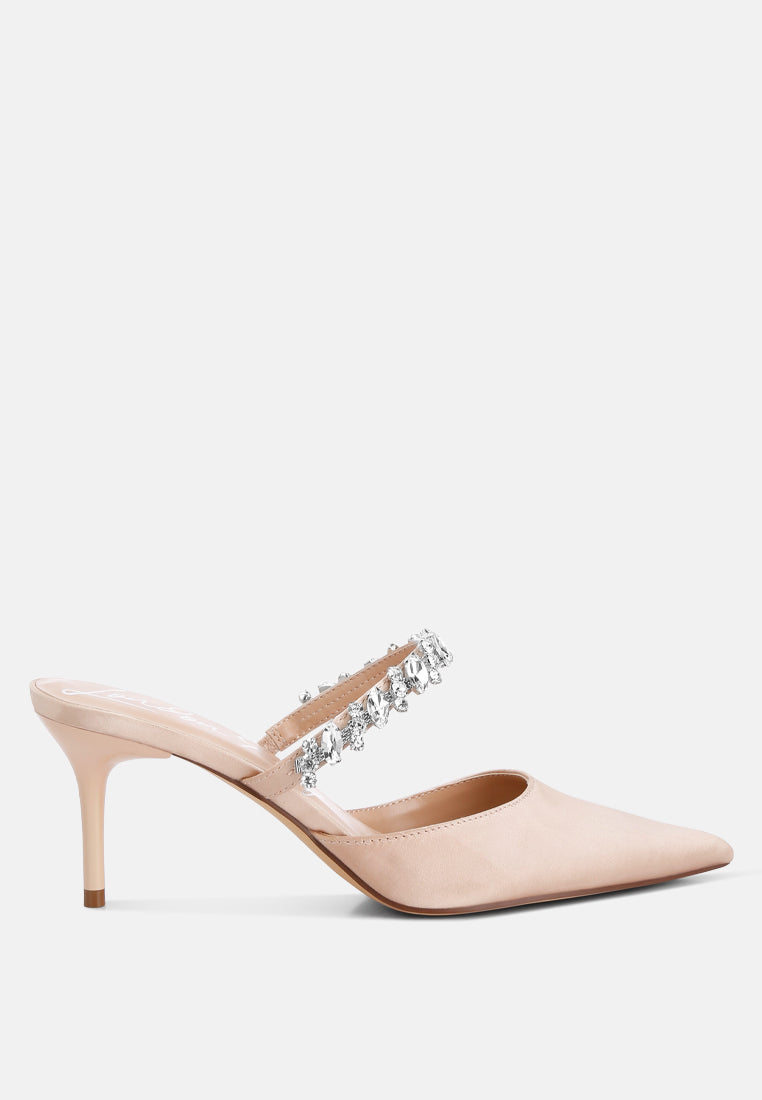 diamante stiletto mules sandal by ruw color_champagne