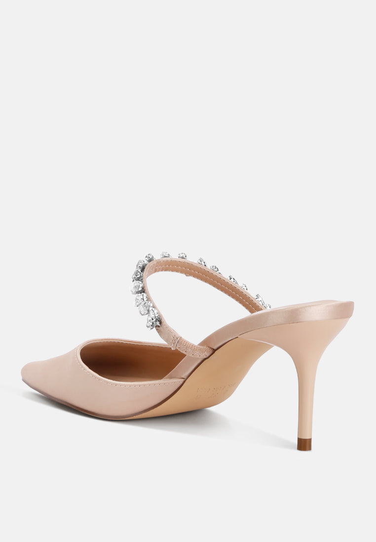 diamante stiletto mules sandal by ruw color_champagne