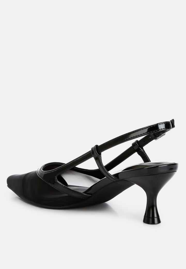 kitten heel slingback sandals by ruw #color_black