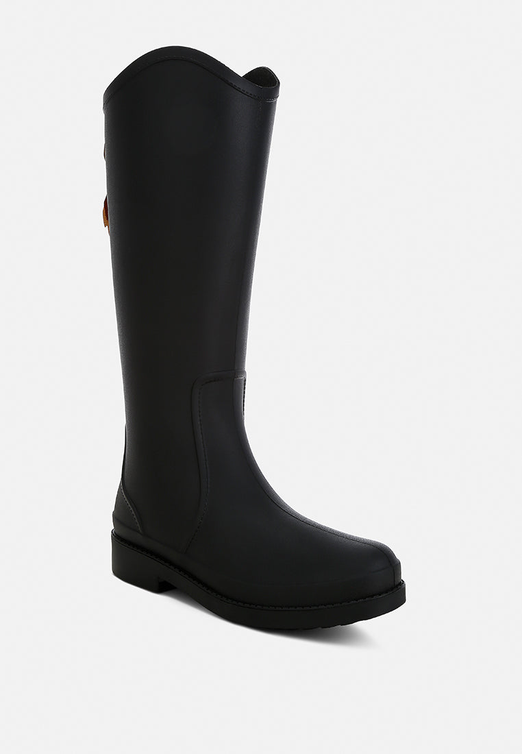 charm detail calf boots by ruw color_black