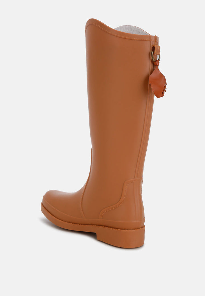 charm detail calf boots by ruw color_brown