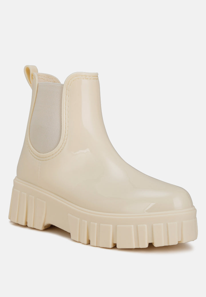 chunky chelsea boots by ruw color_beige