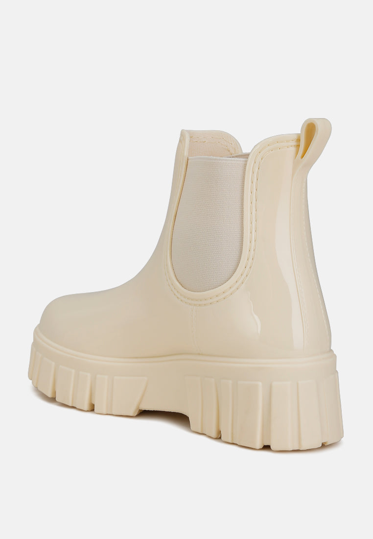 chunky chelsea boots by ruw color_beige