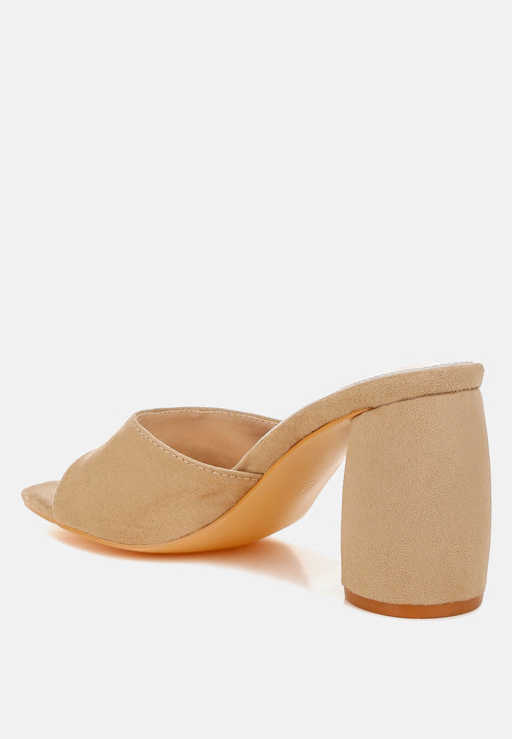 round heel micro suede sandals by ruw#color_beige