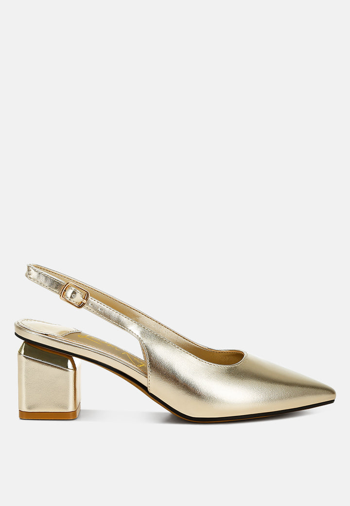 metallic faux leather slingback sandals by ruw#color_gold