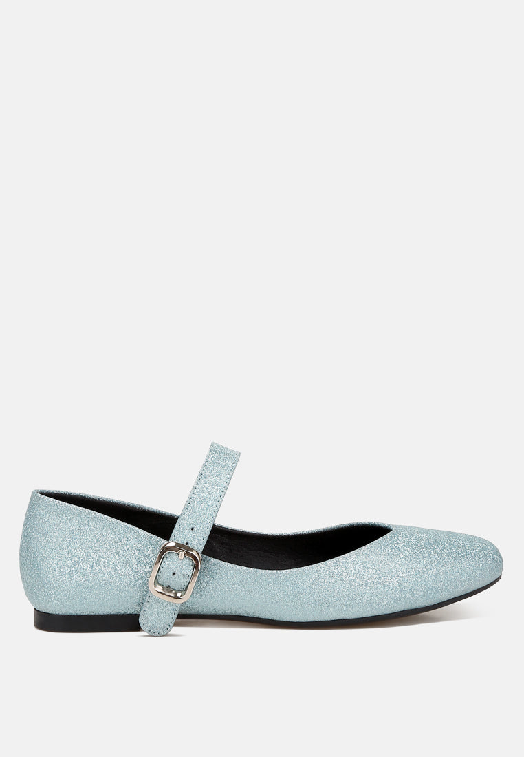 glitter pin buckle ballerinas by ruw#colour_baby-blue