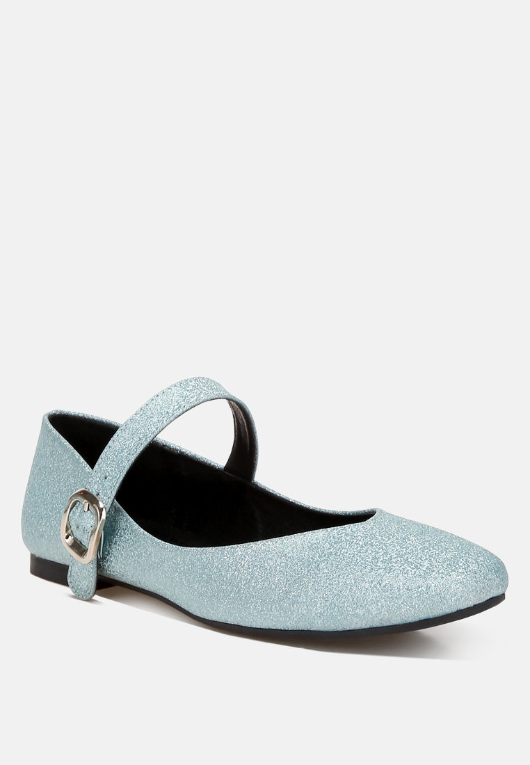 glitter pin buckle ballerinas by ruw#colour_baby-blue