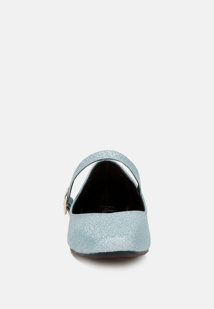 glitter pin buckle ballerinas by ruw#colour_baby-blue