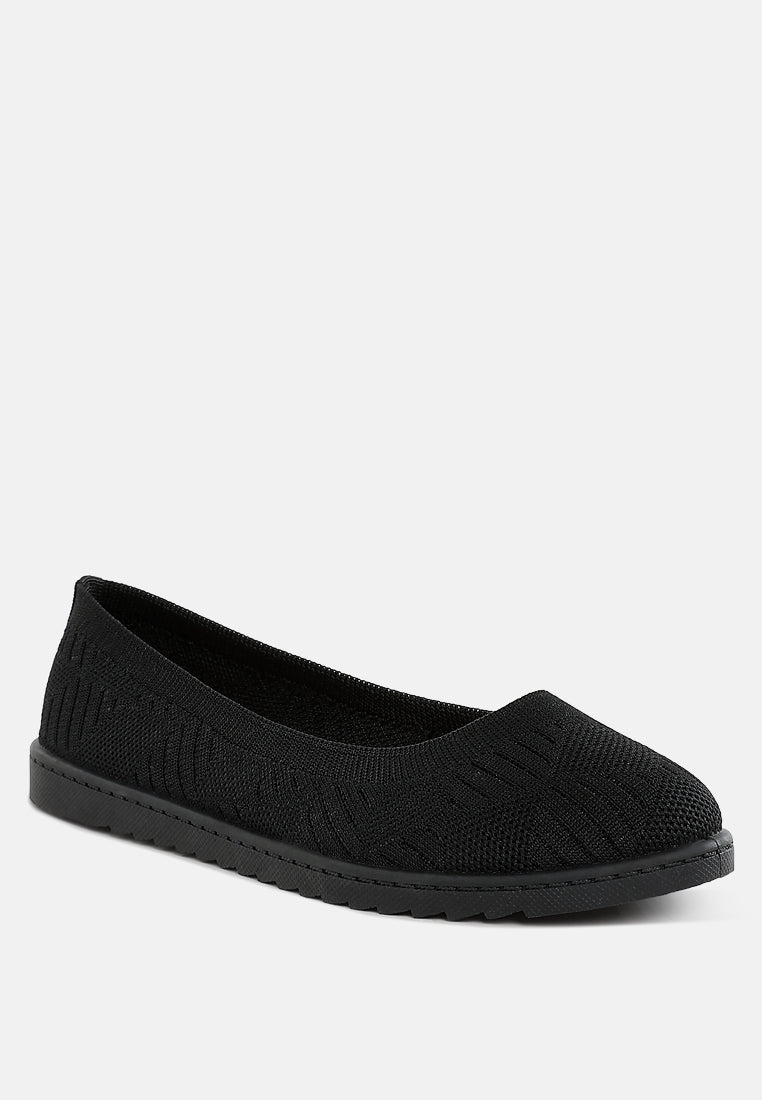 knitted flat ballet flats by ruw#color_black