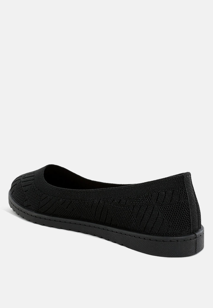 knitted flat ballet flats by ruw#color_black