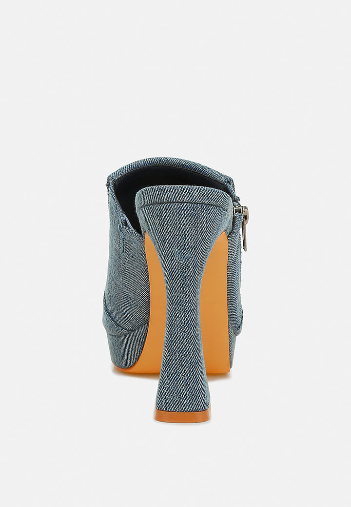 denim pouch detail sandals by ruw#color_denim