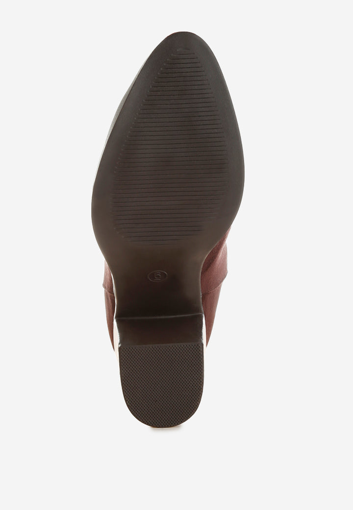 eigur high block heel boots#color_brown