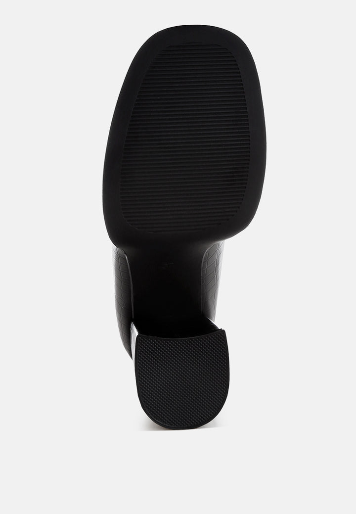 edwina chunky penny strap heeled loafers#color_black