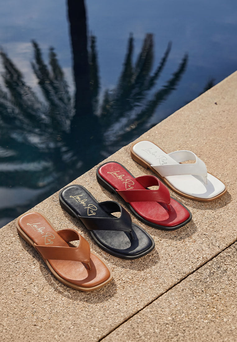 perrys toe-post thong sandals#color_black-smooth