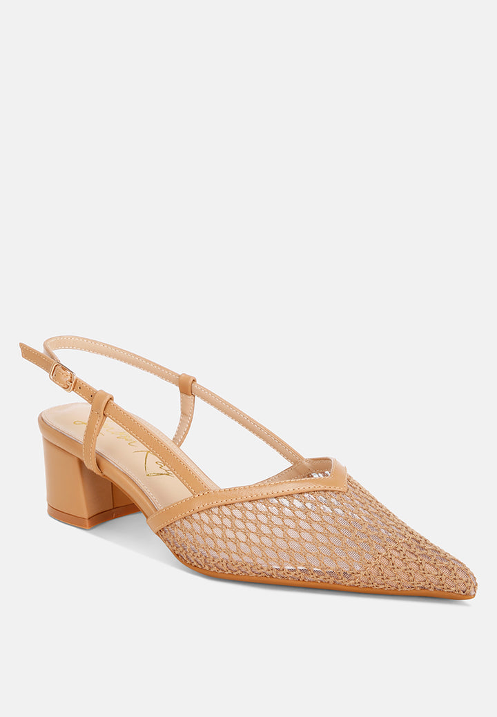 Minelli Sheer Slingback Pumps#color_tan