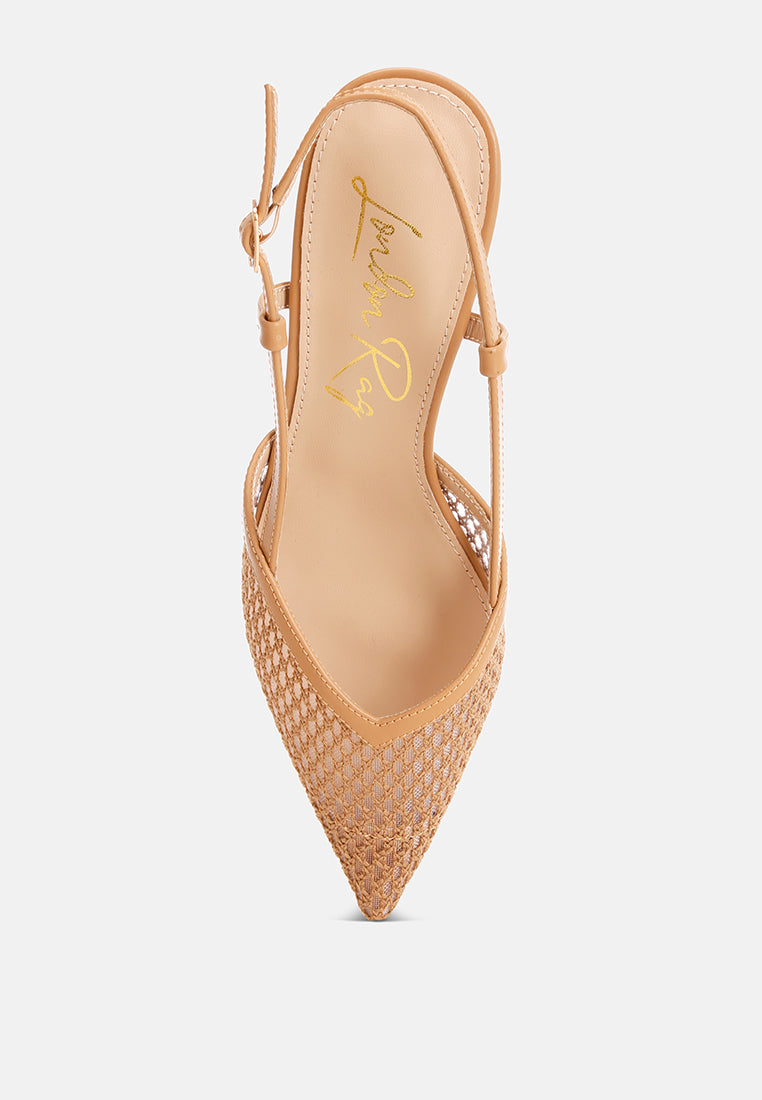 Minelli Sheer Slingback Pumps#color_tan