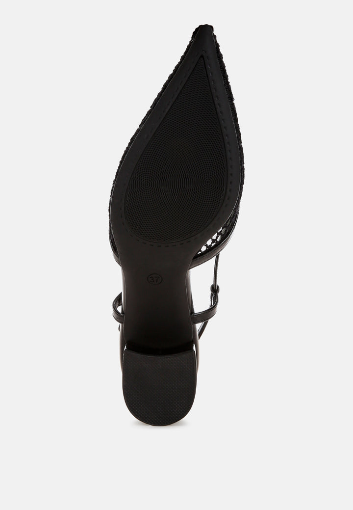 Minelli Sheer Slingback Pumps#color_black