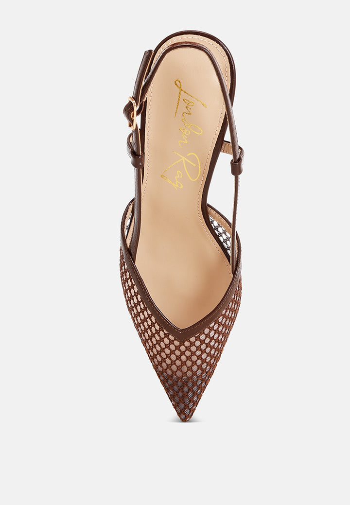 Minelli Sheer Slingback Pumps#color_brown