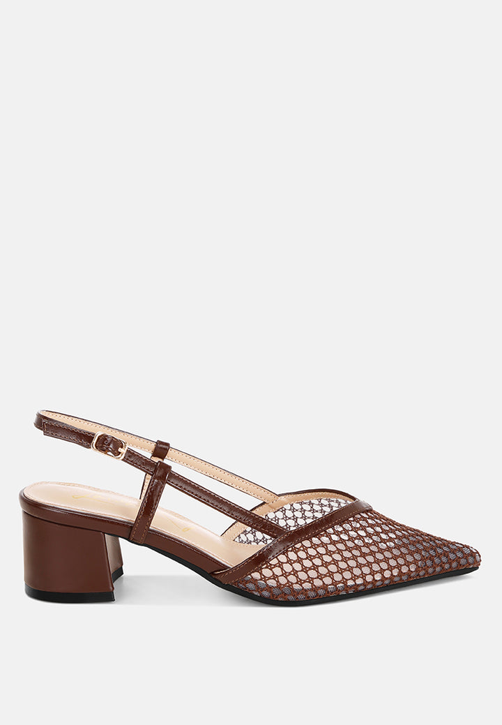 Minelli Sheer Slingback Pumps#color_brown