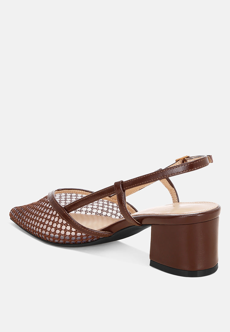 Minelli Sheer Slingback Pumps#color_brown