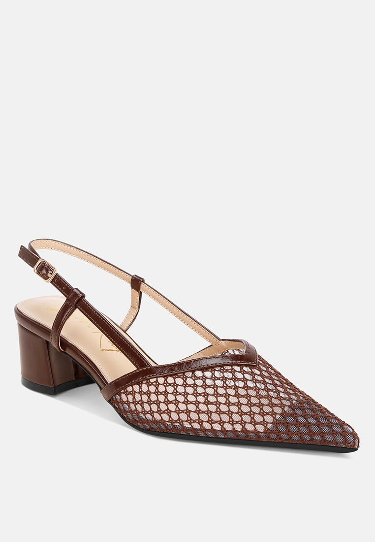 Minelli Sheer Slingback Pumps#color_brown