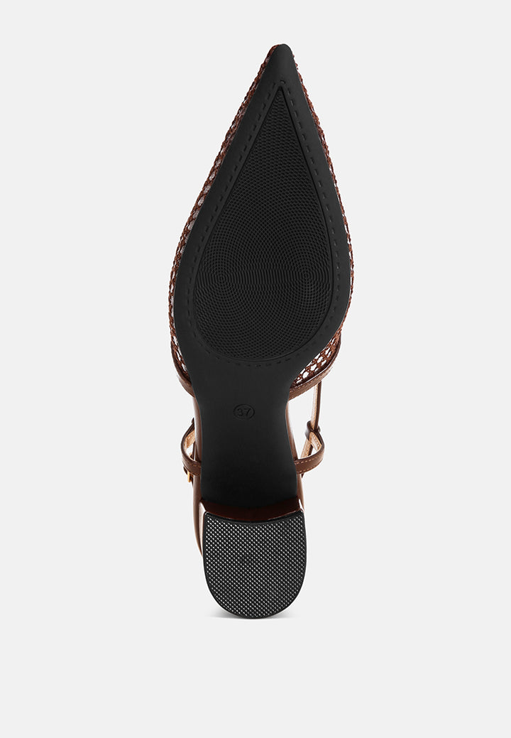 Minelli Sheer Slingback Pumps#color_brown