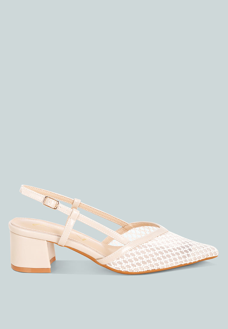Minelli Sheer Slingback Pumps#color_white