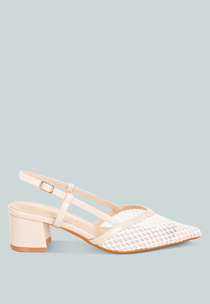 Minelli Sheer Slingback Pumps#color_white