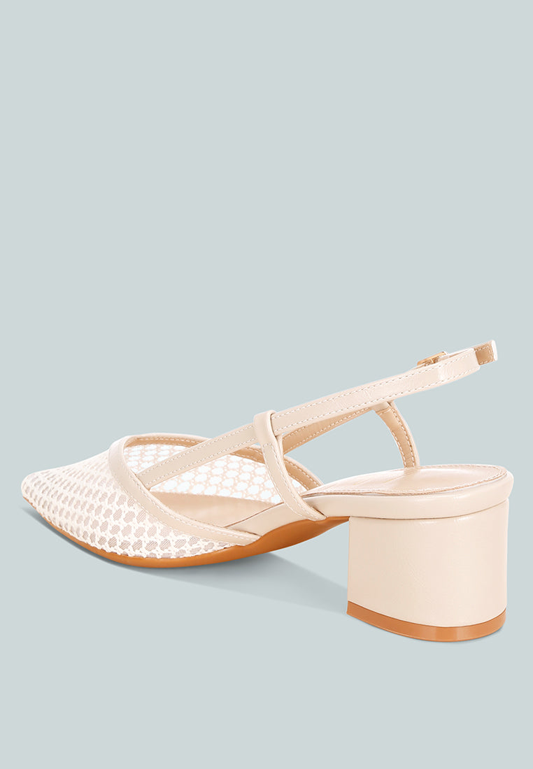Minelli Sheer Slingback Pumps#color_white