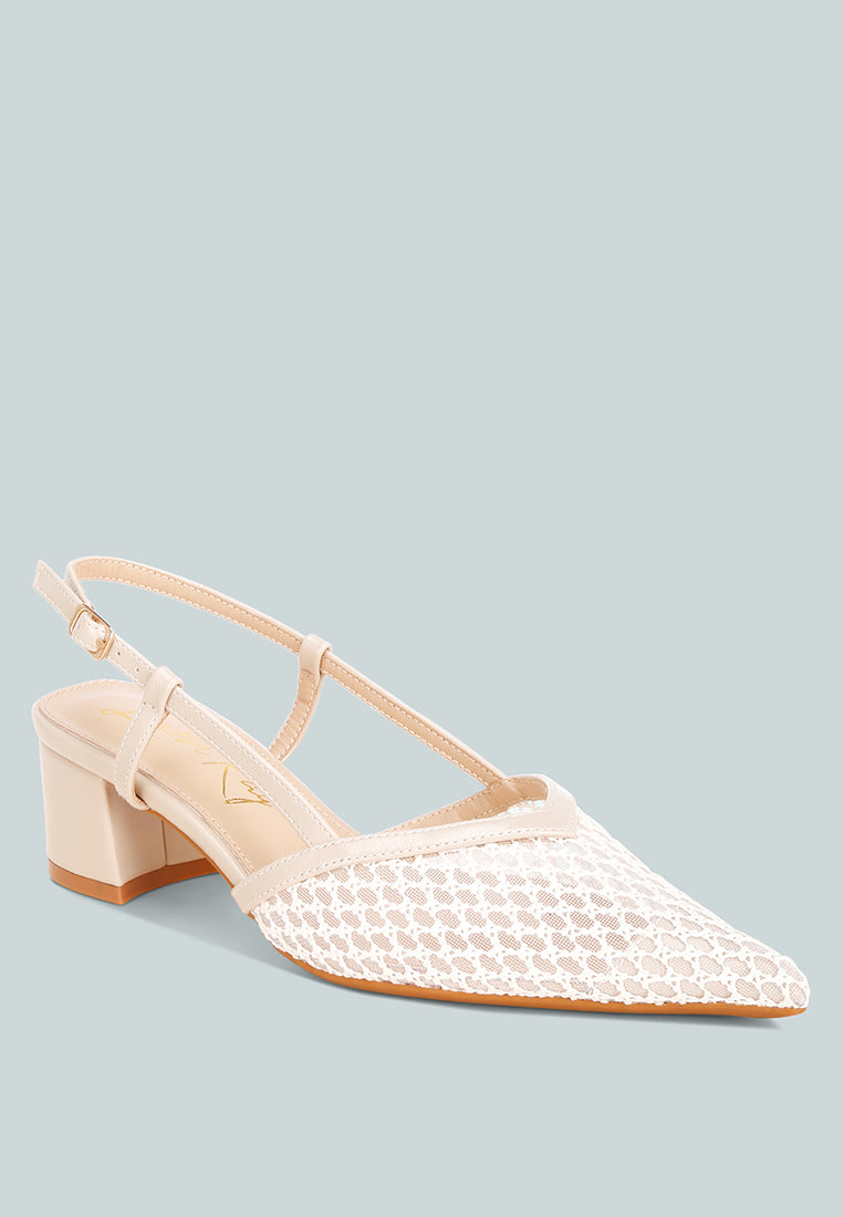 Minelli Sheer Slingback Pumps#color_white