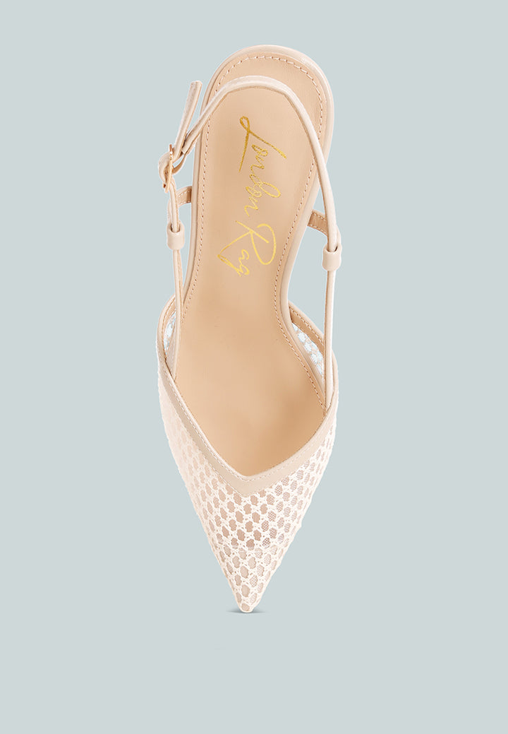 Minelli Sheer Slingback Pumps#color_white