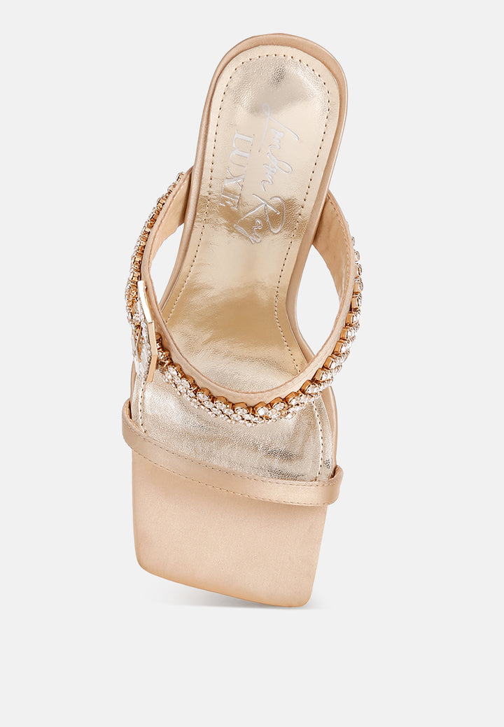Vitrlne Diamante Slip On Sandals#color_gold