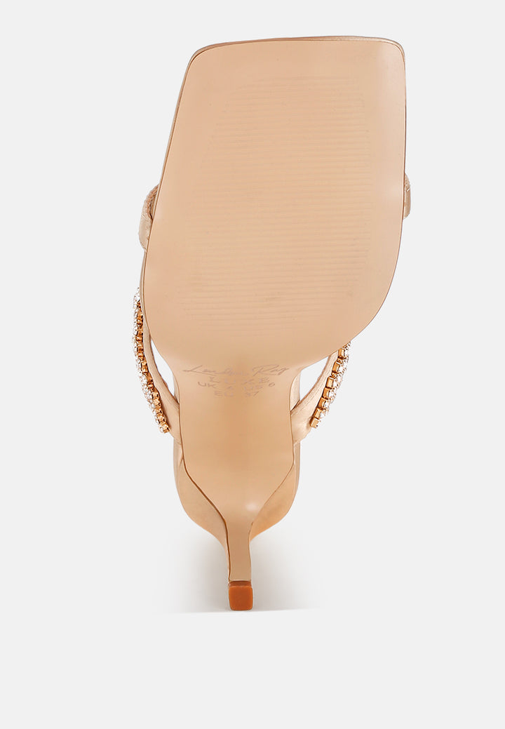 Vitrlne Diamante Slip On Sandals#color_gold