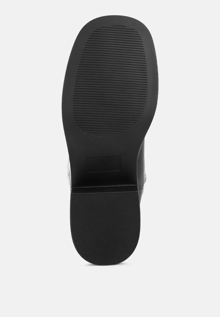 Pinasa Classic Square Toe Calf Boots#color_black-smooth
