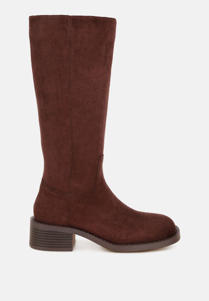 Pinasa Classic Square Toe Calf Boots#color_brown-suede