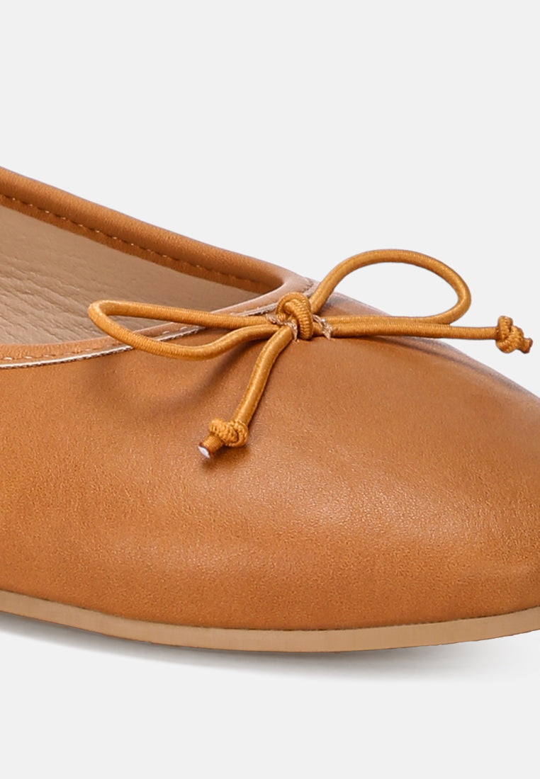 Clarendra Stretch Fit Ballet Flats#color_tan-smooth