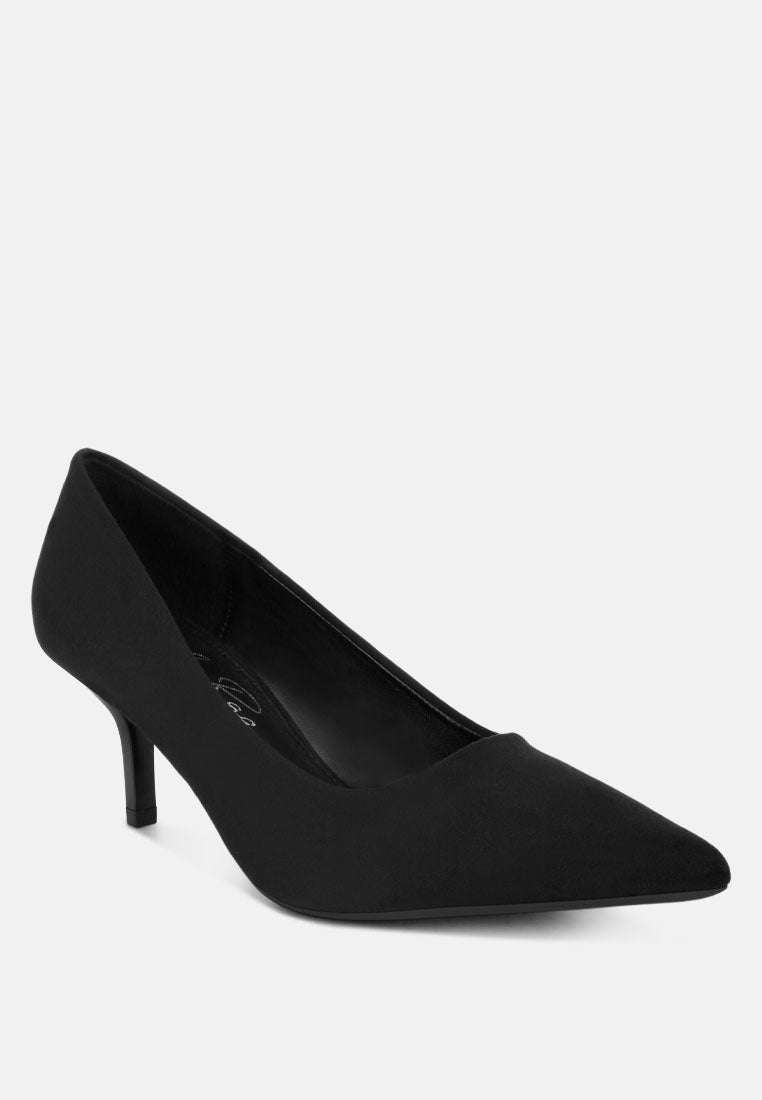 Iridese Pointed Toe Pump Heels#color_black