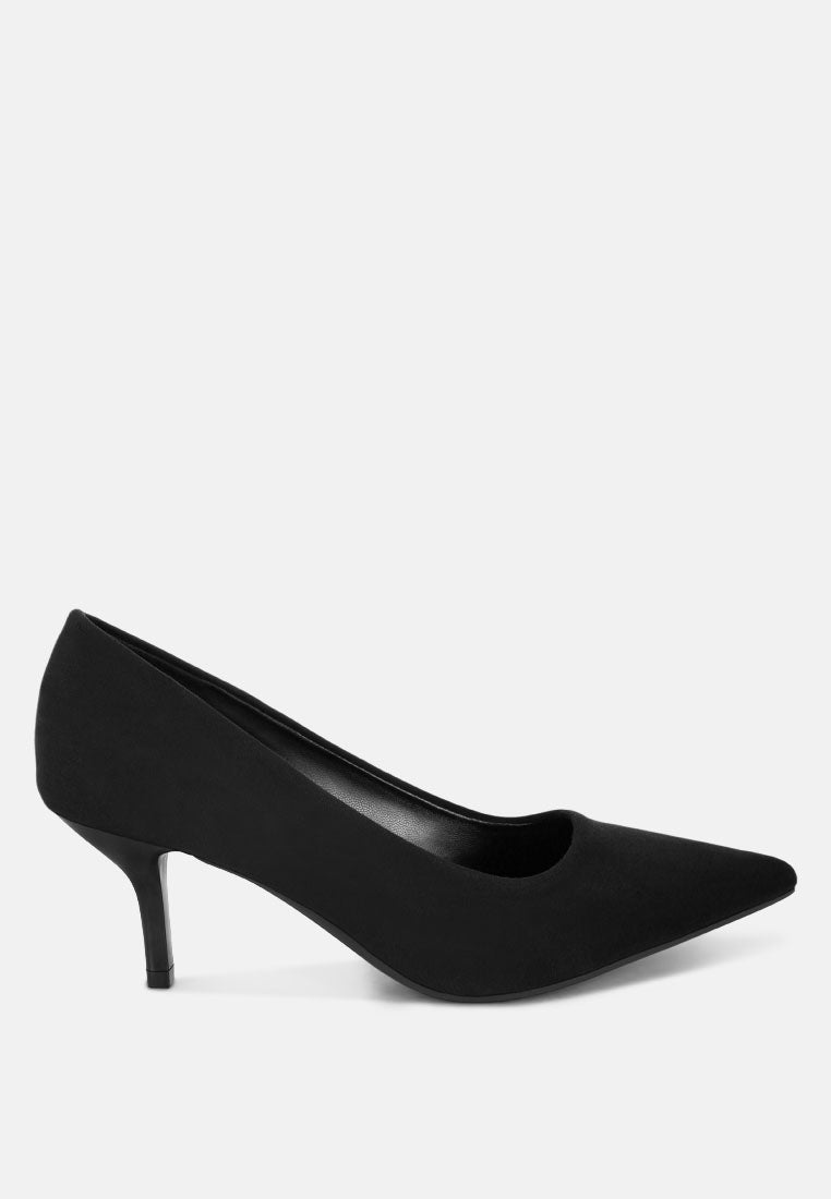 Iridese Pointed Toe Pump Heels#color_black