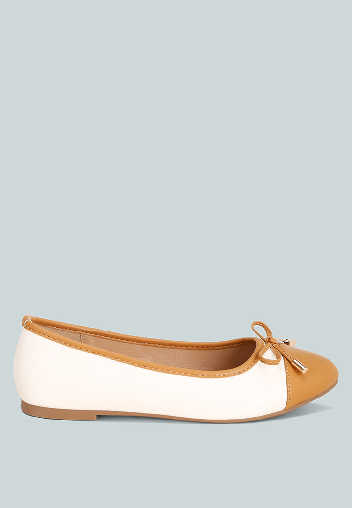 two tone ballet flats by ruw#color_off-white