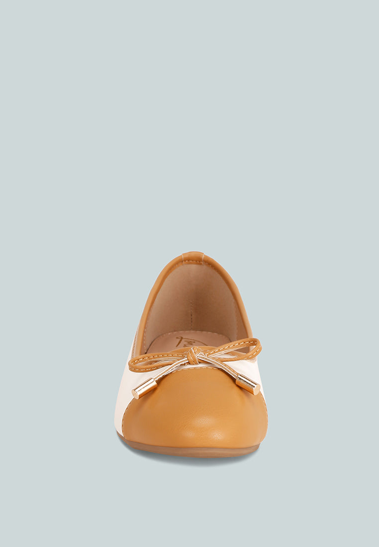 two tone ballet flats by ruw#color_off-white